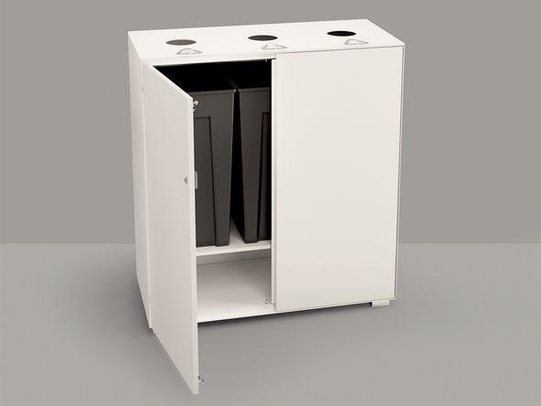 Armoire de tri Primo avec 3 conteneurs et signalétique_0