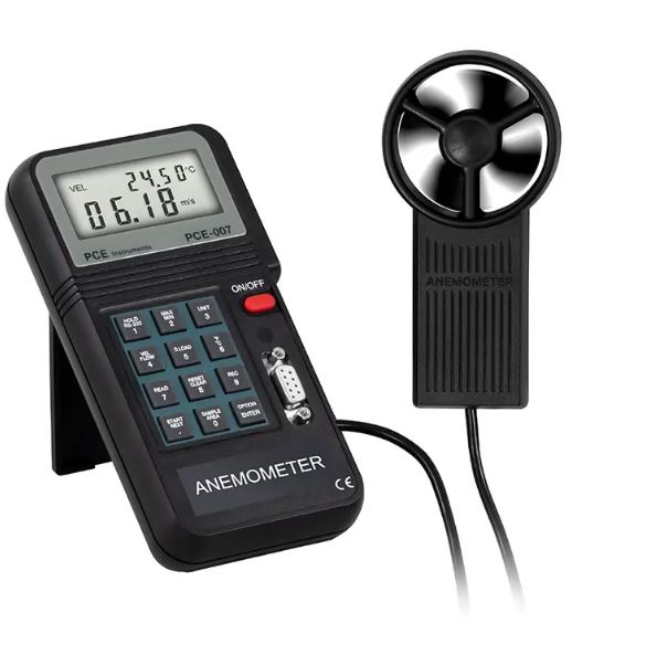 Anémomètre à hélices - PCE-007 - Pce Instruments - mesure vitesse, température et débit volumétrique_0