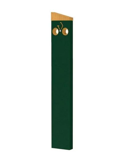 Appui vélos Silaos - Tube acier - Largeur 150 mm - Hauteur hors sol 960 mm - Pommeau en chêne certifié PEFC_0