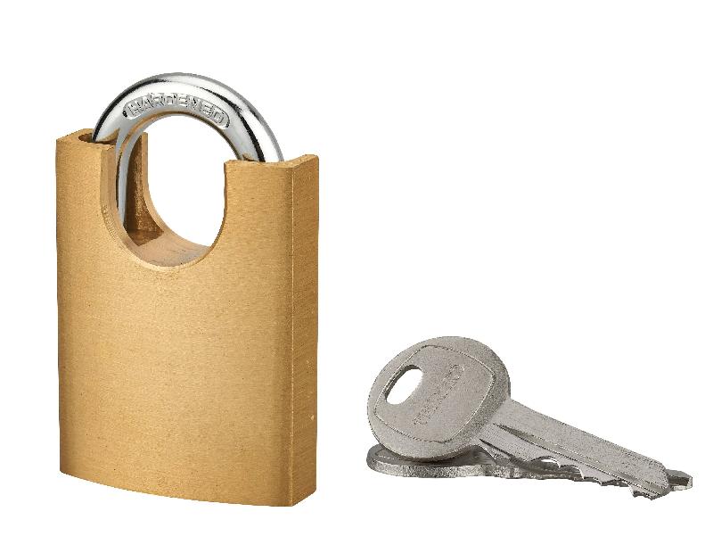 Cadenas à clé Shoulder 40 mm - laiton massif, anse épaulée et mécanisme à goupilles - Marque Thirard_0