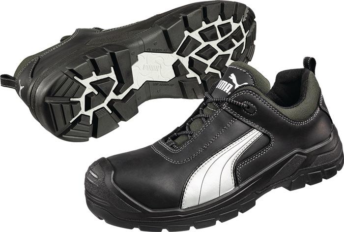 Chaussures de sécurité Cascades Low S3 CI HI HRO SRC EN ISO 20345 - cuir de vachette pleine fleur graissé - pointure 48 - noir/blanc - PUMA_0