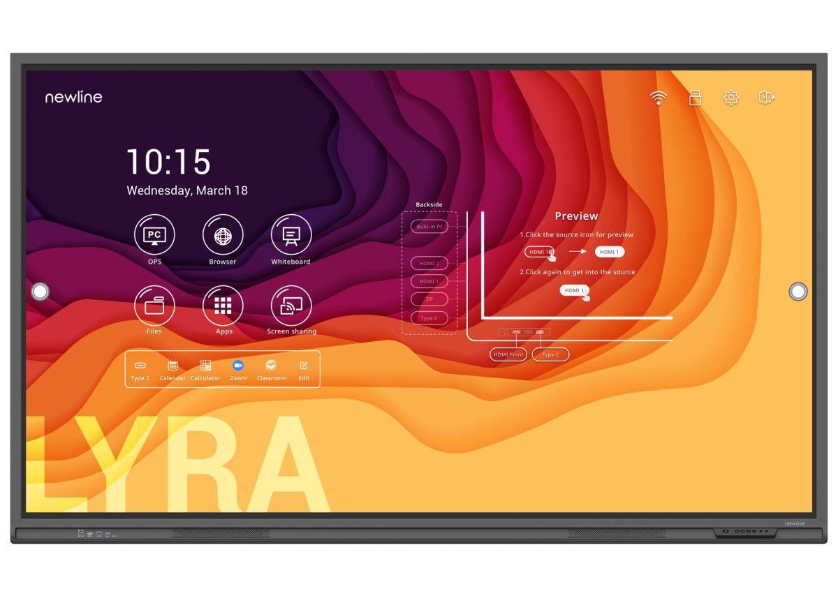 Écran tactile interactif - NEWLINE - Lyra Pro - 86 pouces_0