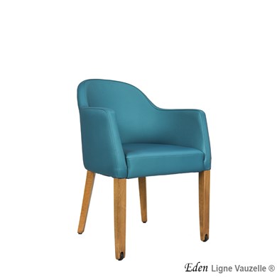 Fauteuil avec roulettes à l'avant et patins teflon - eden - l57 x h80 x p59.5 cm / 9 kg_0