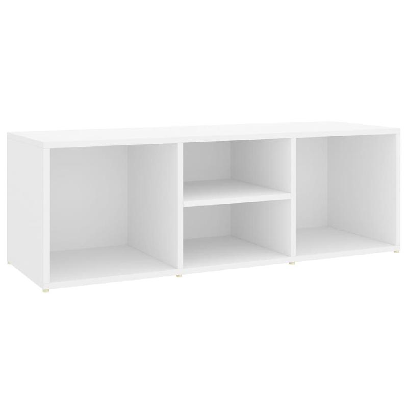 Helloshop26 - Banc à chaussures bottes commode étagère meuble entrée rangement 105 x 35 x 35 cm aggloméré blanc 02_0022886 - blanc 3000208867525_0