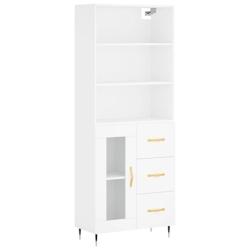 Helloshop26 - Buffet bahut commode armoire meuble de rangement organisateur cuisine salle de séjour salon haut 69,5 x 34 x 180 cm 02_0032552 - 300021_0