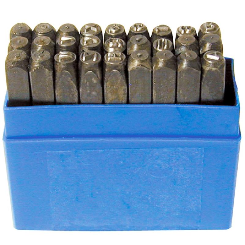 Jeu de 27 caractères à frapper - 2 mm - marquage profond sur métal et plastique dur_0