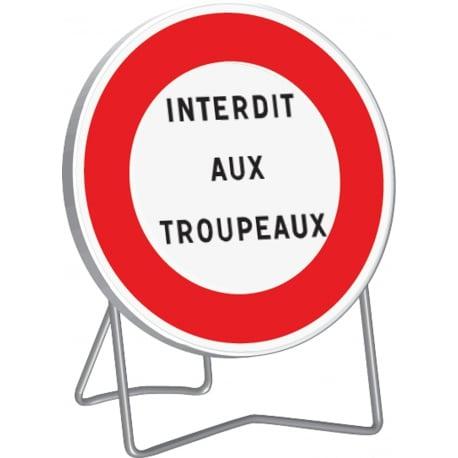 Panneau de signalisation B19 Interdit aux Troupeaux TALIAPLAST | 524000_0