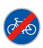 Panneau de signalisation fin de piste pour cycle_0