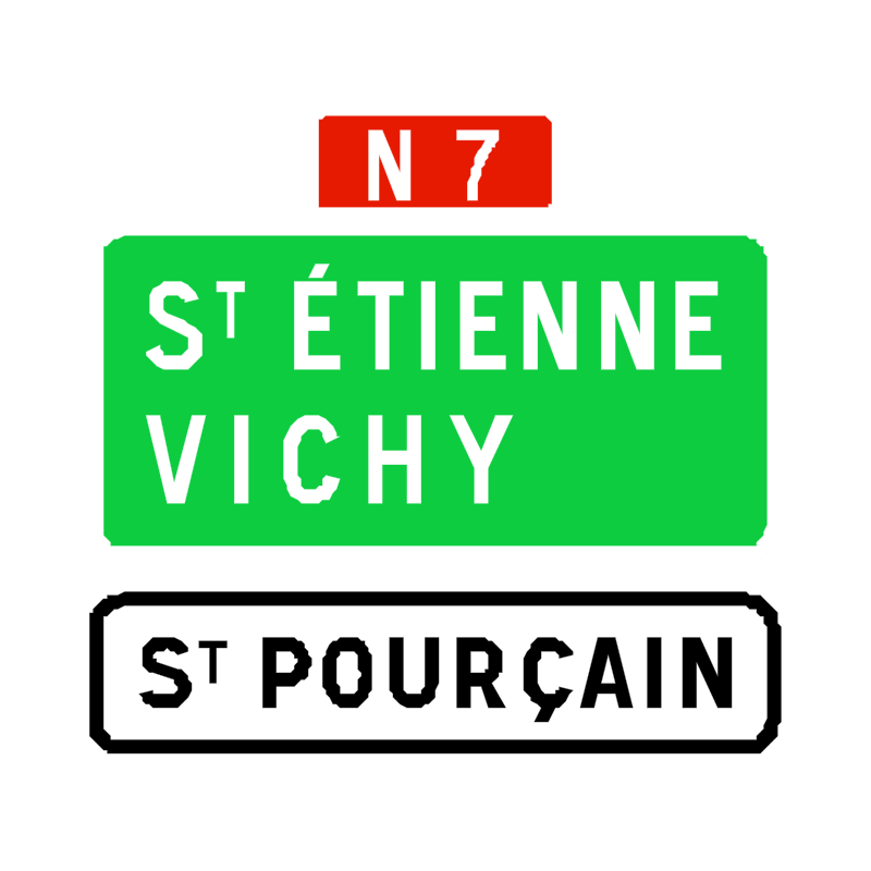 Panneau directionnel D62a - route à chaussées séparées - WP Signalisation - recyclable, éco-responsable_0
