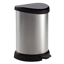 Poubelle à pédale aspect métal 20 L Curver - argenté plastique 22120005_0