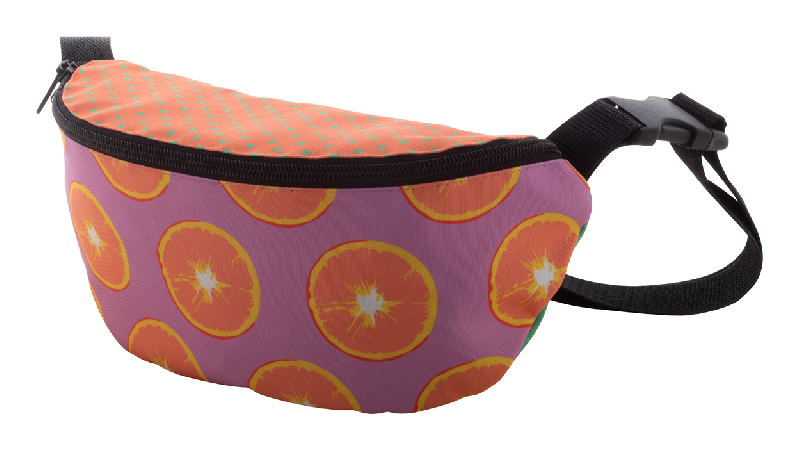 Sac banane personnalisé - polyester 600D RPET - compartiment zippé et poche protégée RFID_0