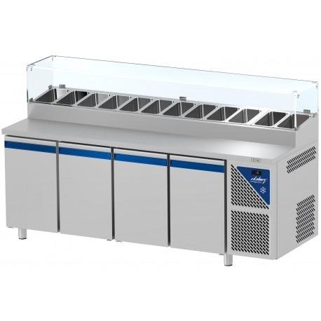 Table snack positive +4/+10°C - 816L - 4 portes pleines - profondeur 800mm - 600x400 - Dalmec - PS804SG-2_0