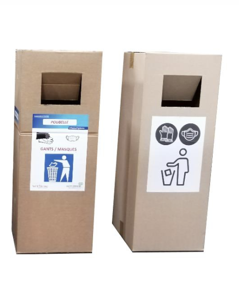 10 Poubelles carton jetable pour EPI - POUBCT-DS01_0