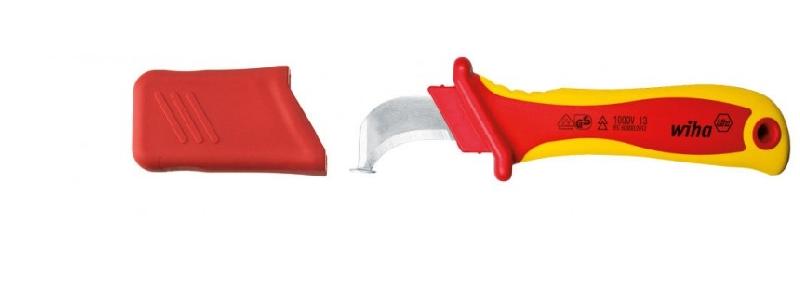 Abmantel Messer pour câbles ronds - 200mm - Wiha 246 78 SB - Rouge, Acier inoxydable, Jaune_0