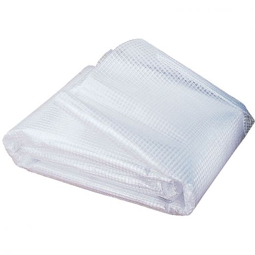 12653 - Bâche de rechange 140 gr/m² blanche pour serre tunnel 12m² avec 4 fenêtres moustiquaires et porte zippée_0