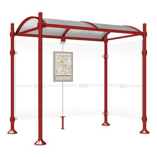 ABRI BUS PROVINCE 2.50 M 1 BARDAGE LAT. AGORA ROUGE 3004 - PROCITY