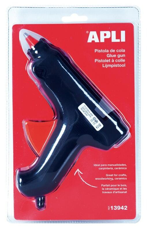 Apli Pistolet à colle 40W, diam. 11 mm, incl. 2 bâtons de colle - bleu papier 13942_0