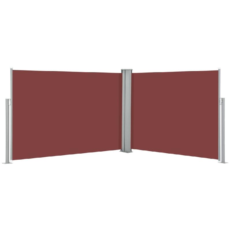 AUVENT PARAVENT STORE BRISE-VUE LATÉRAL RÉTRACTABLE DE PATIO JARDIN TERRASSE BALCON PROTECTION VISUELLE ÉCRAN 100 X 1000 CM MARRON 02_0007400_0