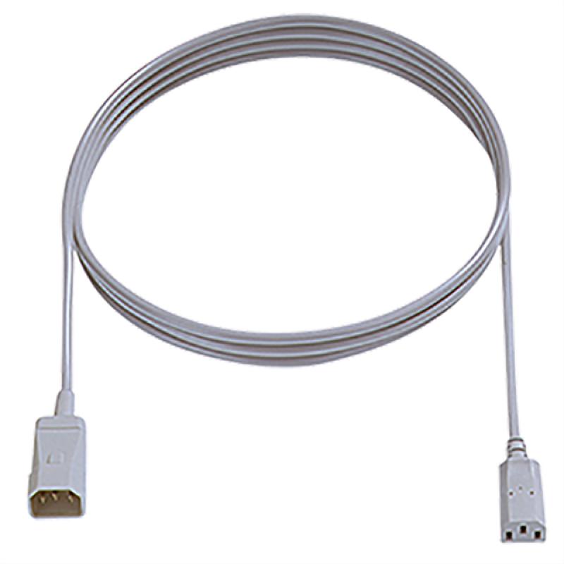 BACHMANN Câble prolongateur H05VV-F 3G1,0mm², C14 / C13 , gris, 2 m_0