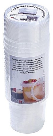 BOÎTE AVEC FERMETURE SÉCURISÉE 520 ML (VENDU PAR 15)