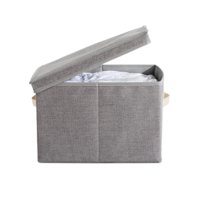 BOÎTE DE RANGEMENT & SAC COMPRESSEUR 40CM GRIS - PARIS PRIX_0