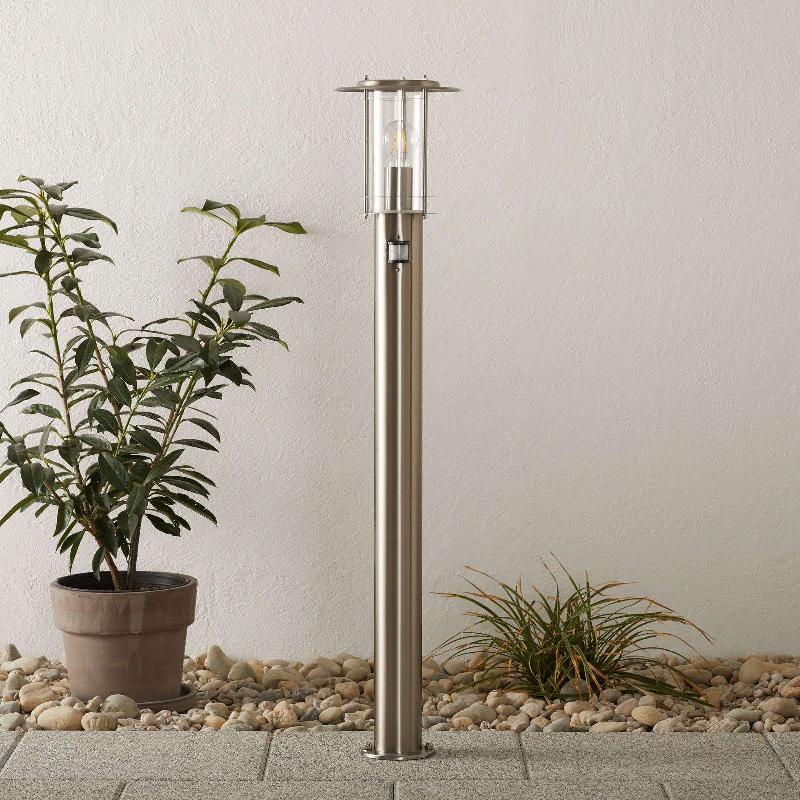 BRILLIANT BORNE LUMINEUSE YORK, ACIER INOXYDABLE, DÉTECTEUR DE MOUVEMENT, IP44
