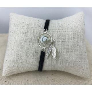 BRACELET OEIL DE SAINTE LUCIE ET ATTRAPE RÊVE EN ARGENT 92.5