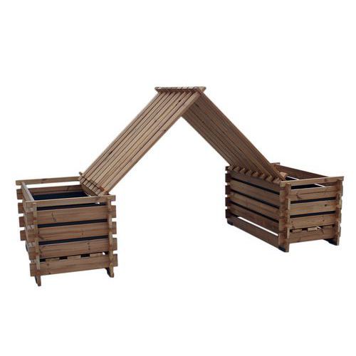 CABANE VÉGÉTALISÉE CARRÉ SERRE 2 BACS 05 M² POUR PLANTES GRIMPANTES - CARRE SERRE