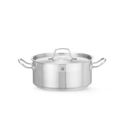 Casserole basse - avec couvercle, HENDI, Profi Line, 4,8L, ø240x(H)105mm - inox 830406_0