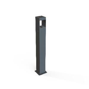 Cendrier sur pied en acier peint - gris anthracite RAL 7016 - 2 dimensions disponibles_0
