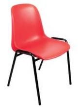 Chaise coque en polypropylène Charlotte - piètement tube noir 19 mm_0