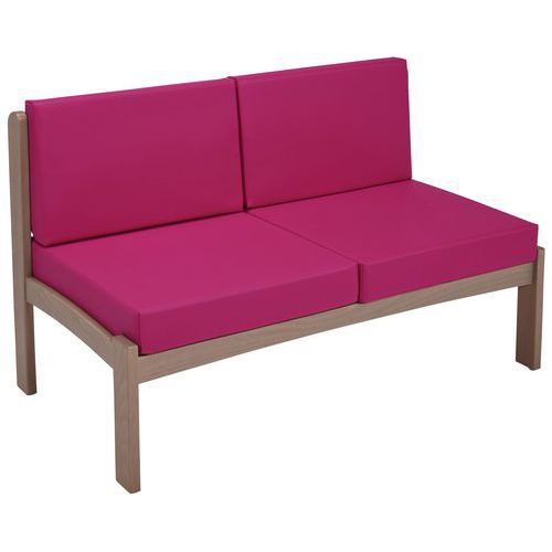 CHAUFFEUSE 2 PLACES AUTIZE STRUCTURE TAUPE PVC 9543 FUCSHIA - MANUTAN EXPERT