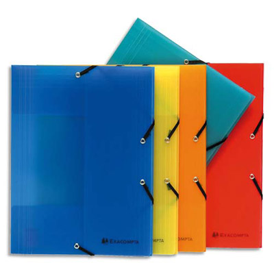 CHEMISE 3 RABATS ET ELASTIQUE LINICOLOR - POLYPRO 8/10E ASPECT LIGNE - 24 X 32 CM - COLORIS ASSORTIS STANDARD - LOT DE 25