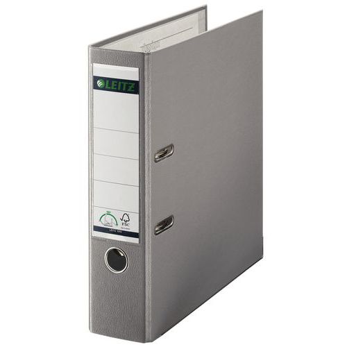 CLASSEUR À LEVIER LEITZ 180° PP 80 MM GRIS