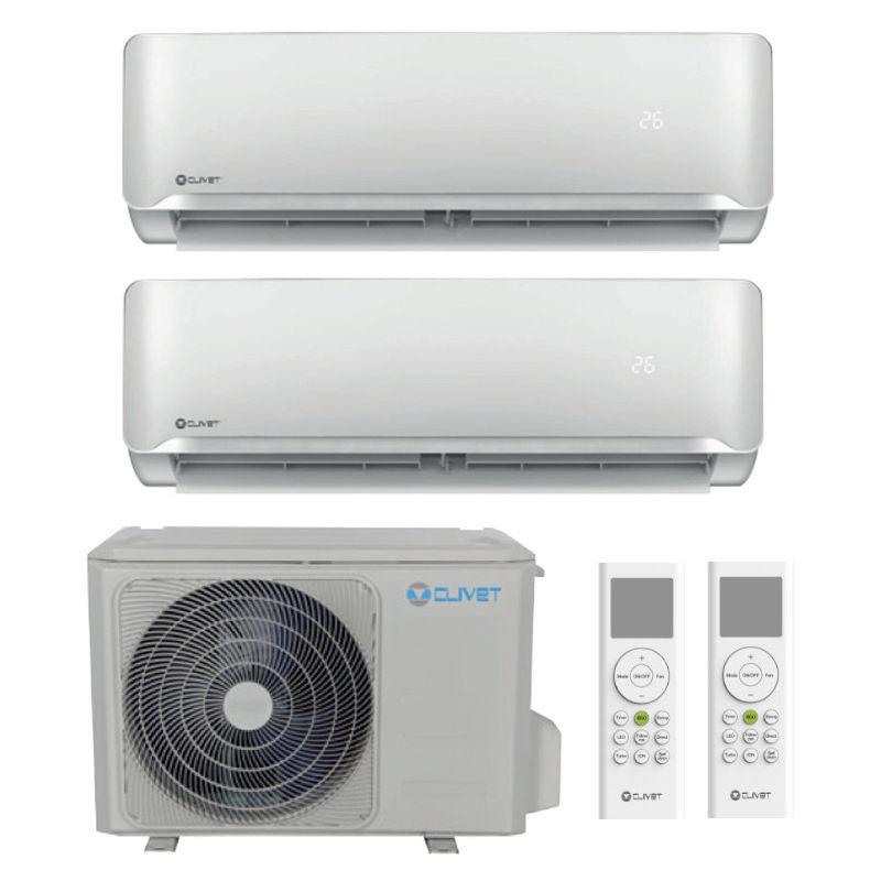 CLIMATISEUR RÉVERSIBLE DOUBLE SPLIT CLIVET ESSENTIAL-2 12000+12000 BTU INVERTER R32++ A++