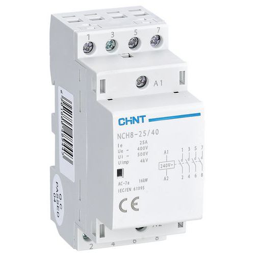 CONTACTEUR MODULAIRE 25A 4NO 240VCA - CHINT