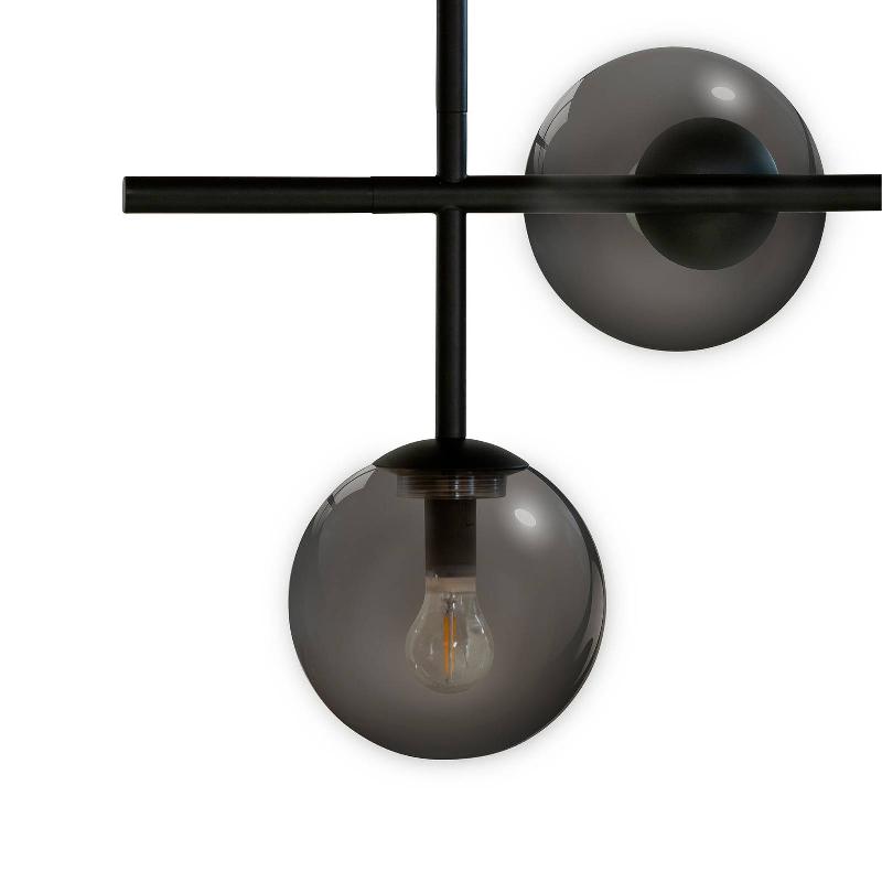 DYBERG LARSEN COMO SUSPENSION, À 5 LAMPES, NOIRE