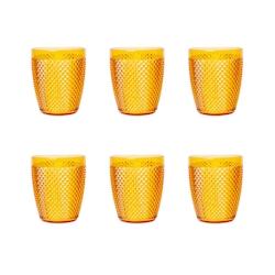 Excelsa lot de 6 verres Diamond plastique 40 cl jaune - jaune plastique 67829_0