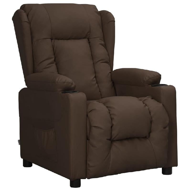 Fauteuil inclinable Marron Similicuir Modèle Xervessa - 339069_0