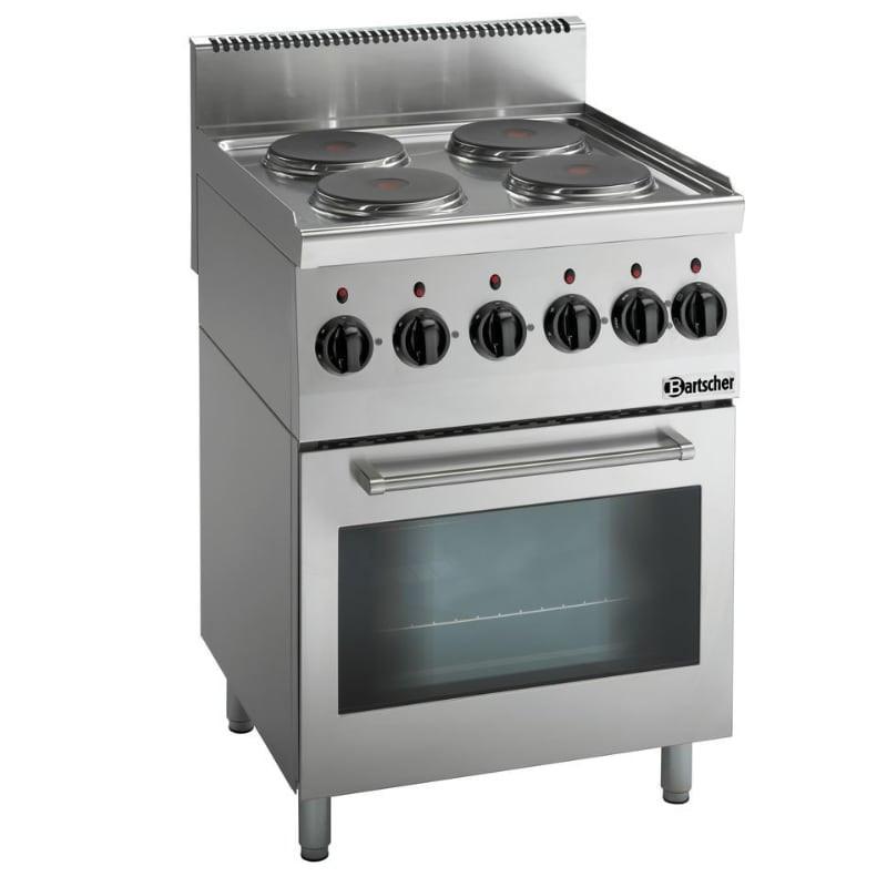 Fourneau Bartscher 4 zones de cuisson - four convection - 58L, 2,2 kW, fonctions gril et chaleur ventilée_0
