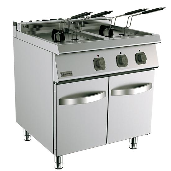 Friteuse électrique professionnelle sur soubassement fermé 2x 18 litres - 28 kw - MS78FRE18_0