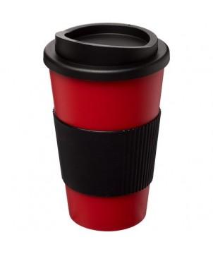 GOBELET AMERICANO ISOLANT DE 350 ML AVEC GRIP - ROUGE - GOBELETS ET MUGS PERSONNALISÉS