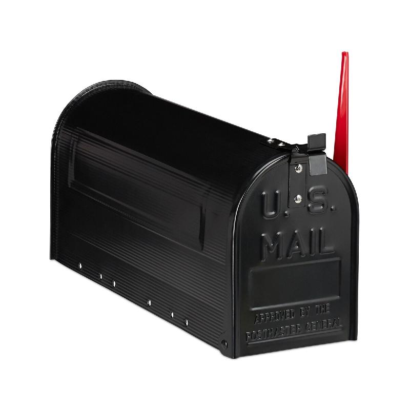 Helloshop26 - Boîte aux lettres rétro style américain 22 x 16 x 48 cm facile à utiliser décorative en acier zingué rouge 13_0007761 - rouge inox_0