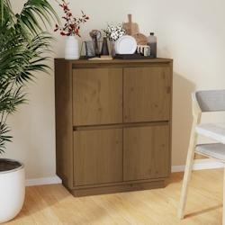 Helloshop26 - Buffet bahut commode armoire meuble de rangement organisateur cuisine salle de séjour salon 60 x 34 x 75 cm bois 02_0035750 - 300021249_0