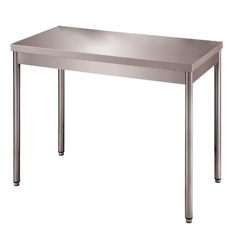 ITALCONCEPT L2G Table Centrale Demontable Inox, Pieds Ronds, 850 x 1400 x 600mm - 3616350016317_0