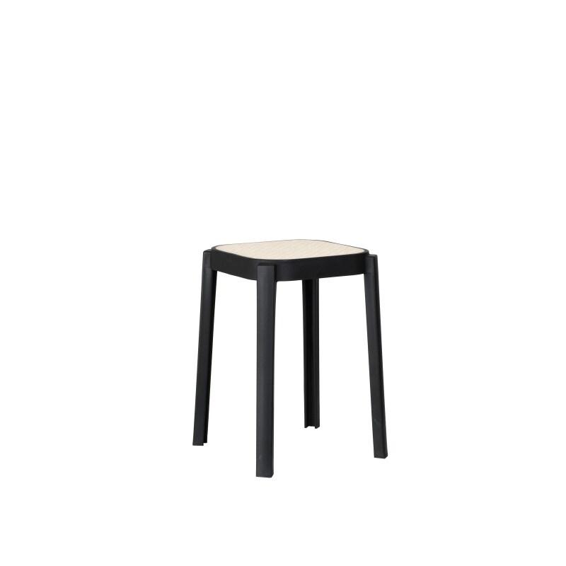 Kosmi Tabouret Oasis en Résine noir – Empilable, Léger, Cuisine, Îlot et Comptoir - noir matière synthétique 3760301699637_0