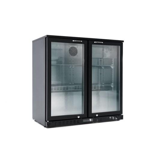Matériel HORECA Frigo bar 2 portes vitrées LED 197L - noir LG-198H_0