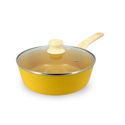 Menastyl - Sauteuse 24cm Colorama Safran - En Aluminium - Revetement Antiadhesif En Ceramique - aluminium 3256391017746_0