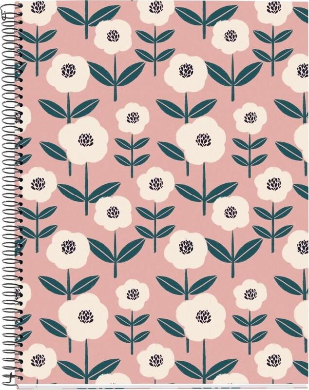 MIQUELRIUS Cahier Keep It Simple rose A4, 200p./100 feuilles 70 g/m² détachables et perforées, quadrillé 5x5 - 8422593040577_0