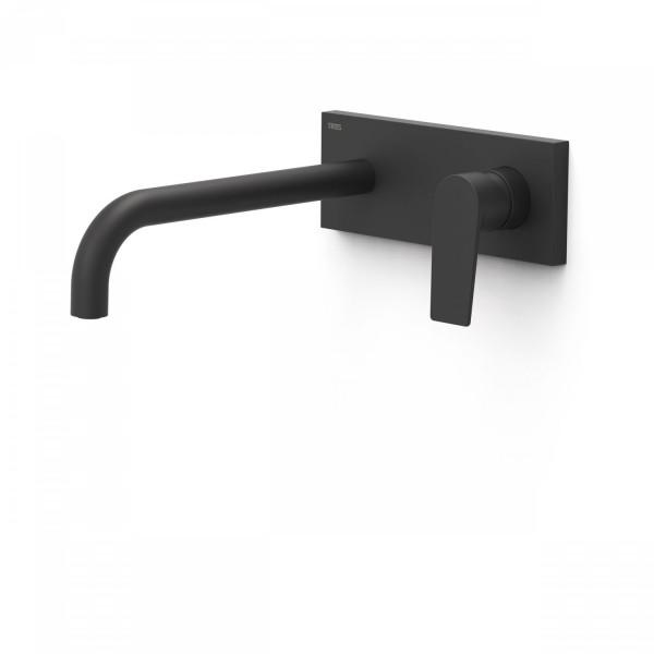 MITIGEUR ÉVIER MURAL STRUCTURE ENCASTRÉE INDIVISIBLE SUPPORT SILENTBLOCK. BLACKMAT (NOIR MAT) - TRES 21130012NM